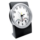 Desk alarm clock with thermometer and hygrometer