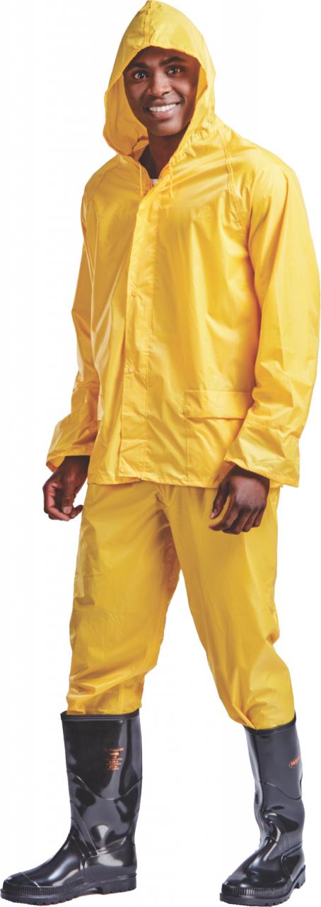Rain Suit Rubberised. Yellow. SML - 5XL