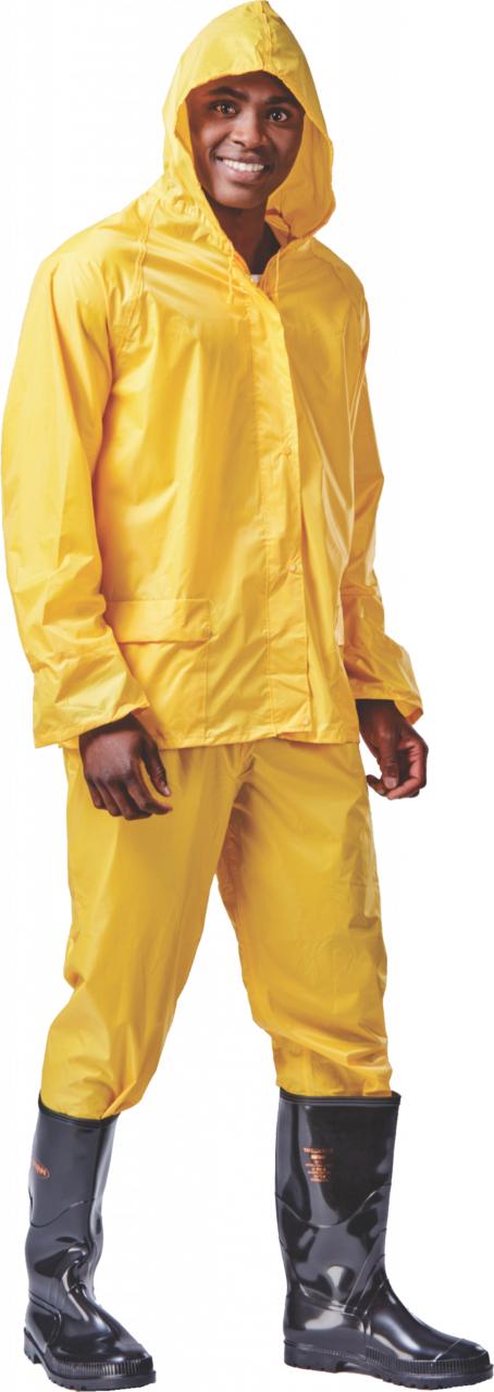 Rain Suit Heavy Duty Yellow. 320Gm. Small - 4XL