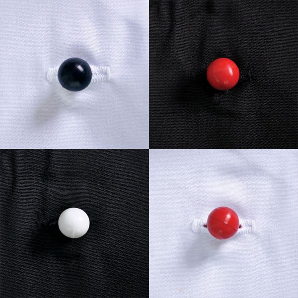 Chef Buttons - Min 250 units - Avail in: Black, red, white