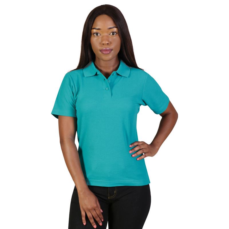 Ladies Classic Pique Knit Polo - Avail in: Black, White, Beige,