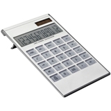 12 Digit dual-power calculator with a transparent plastic keypad