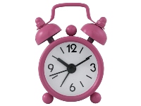 Mini Twin Bell Alarm Clock  - Avail in Black, Blue, Lime, Orange