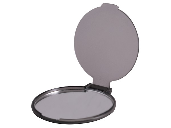 Budget Compact Mirror. Avail in Blue, Grey, Red or Purple