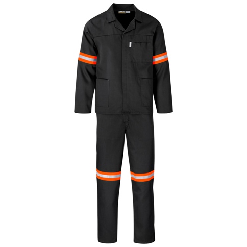 Trade Polycotton Conti Suit - Reflective Arms & Legs - Orange Ta