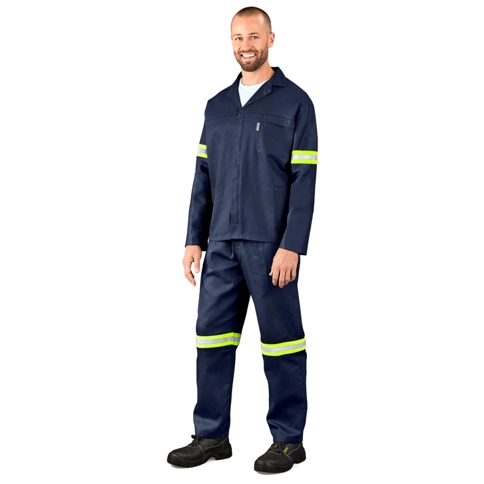 Technician 100% Cotton Conti Suit - Reflective Arms & Legs - Yel