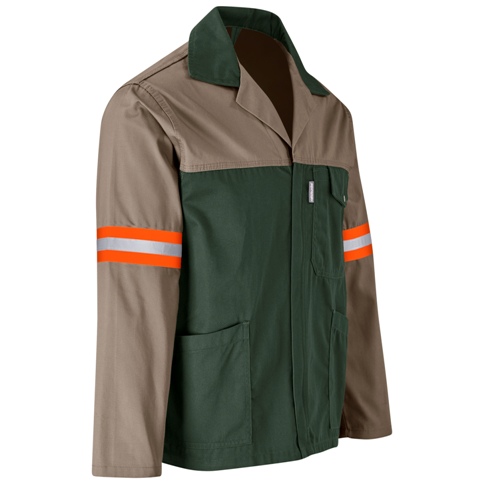 Site Premium Two-Tone Polycotton Workwear Jacket - Reflective Ar