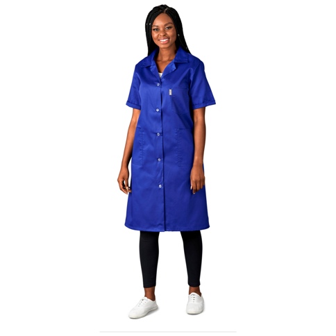 Marriot Polycotton Housecoat - Avail in navy, white, khaki or bl
