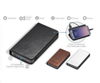 Spector Executive 6000Mah Power Bank - Avail in: lack, Brown or