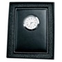 Table clock in luxurious leather effect finish