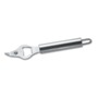 Bottle opener with can piercer, stainless steel
