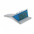 An innovative shape for a desk alarm clock with coloured LCD dis