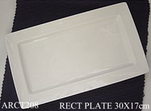 91576 Arctic White Rectangular Plate 30X17Cm - Min Orders Apply