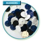 Small Navy Plastic Markers