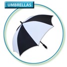 Junior Black & White Golf Umbrella