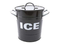 Ice Cooler with Tin Scoop - Black - Min Order: 2