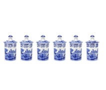 Portmeiron - Blue Italian Spice Jar Set 6 - Min Orders Apply