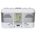 Swiss Lcd Radio Alarm Clock - White