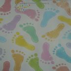 Gift Bag - glitter - Baby Feet Multi - large