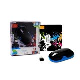 Canyon Wireless Mouse  and mouse pad - 800/1600dpi, 3 button, US