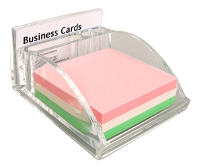 ACRYLIC MEMO PAD + BUSINESS CARD HOLDER