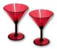 ACRYLIC MARTINI GLASSES RED (SET OF 2)