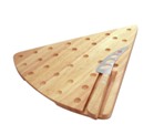 Wooden Cheese Board With Cheese Knif