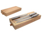 3PCS CARVING SET WITH WOODEN BOARD