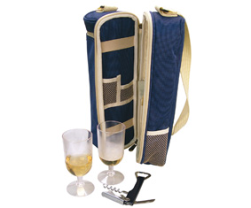 Two-Tone Blue  Wine Bag For 2