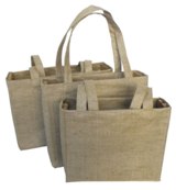 Natural Jute Bag (Small) - Size: 350mm x 300mm x 100mm - Min Ord