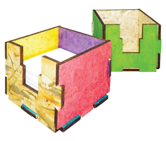 Wood Fibre Desktop Cube (100*100*100) - Min Order: 250 units