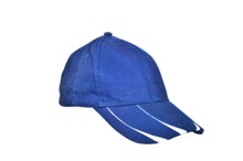 Heavy Brushed Cotton Cap with V-stripes