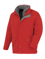 3 in 1 Windproof and Waterproof Parka - Red