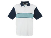 Unisex Polo Shirt Horizontal Stripes - Blue