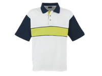 Unisex Polo Shirt Horizontal Stripes - Lime