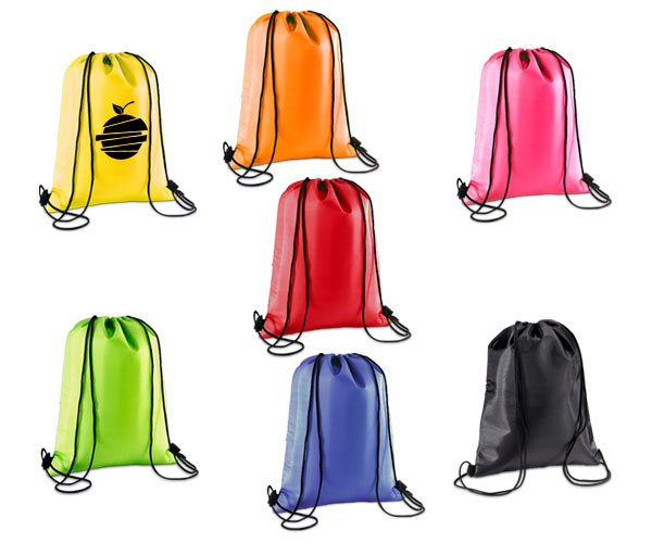 Drawstring Cooler Bag - Avail in: Pink, Black, Orange, Red, Yell
