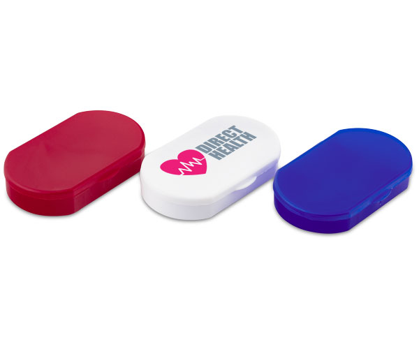 Trizone Pill Case - Avail in: White, Red or Blue