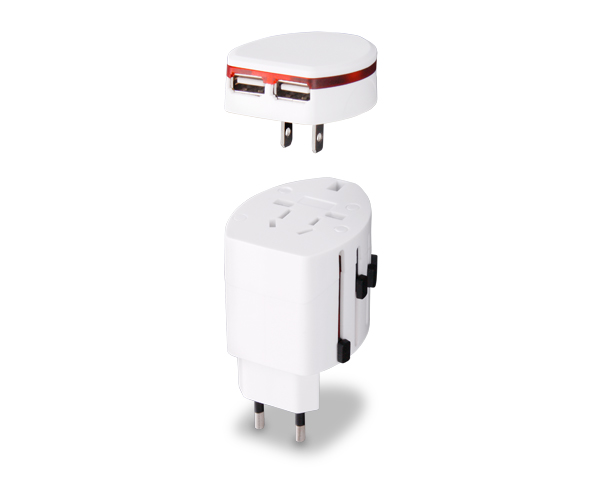 Iconnect World Travel Adaptor - Avail in: Black or White