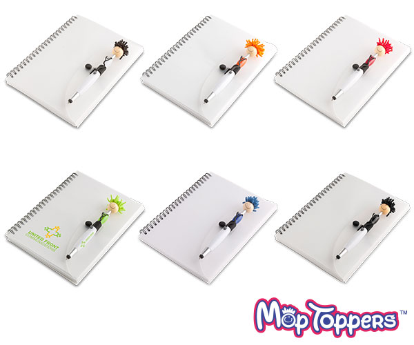 Mop Doctor A5 Notebook And Pen - Avail in: Black, White, Orange,