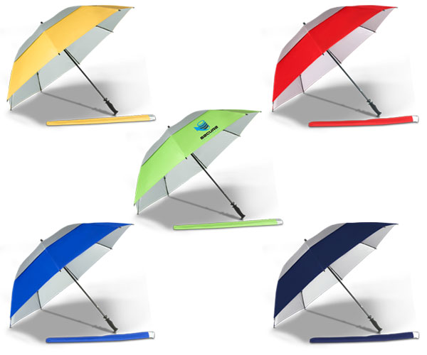 Eagle Golf Umbrella - Avail in: Red/Silver, Yellow/Silver, Royal
