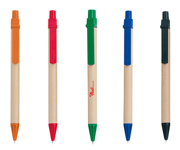 Eco Push Pen - Avail in: Black, Orange, Red, Green Or Royal Blue