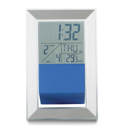 Square Desk Clock with Weather Station - Ass Colours