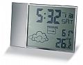 Glass Wall clock with Weather station and alarm function - large