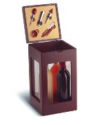 3 bottle wine box & accessories