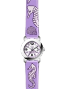 Clever Kids C/Kids Stretchy Purple Seahors Wrist Watch