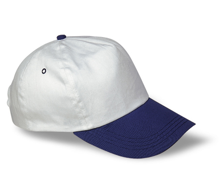 Kids baseball cap with coloured visor and adjustable strap