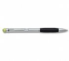 Tennis ball pen with rubber grip and tennis racket clip