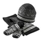 Hat, scarf and mitten set