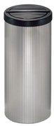 Litter Bin 600mm High, No Cut Out (with Flip-Top Lid) - Silver
