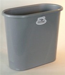 Waste Paper Bins, Oval Tapered - Grey
